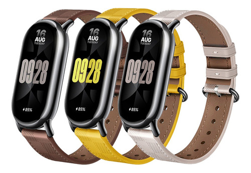 3 Correas Cuero Canvas Para Xiaomi Mi Band 8