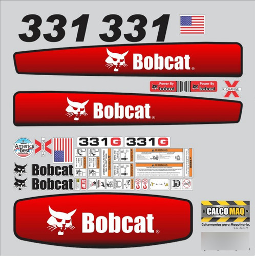 Kit De Calcomanías Para Bobcat 331g