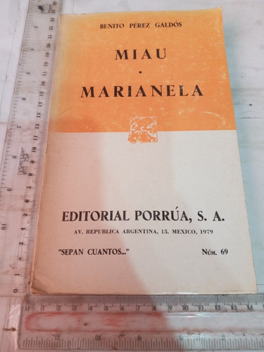 Miau Marianela Benito Pérez Galdós Porrúa