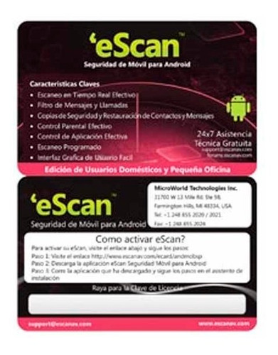 Antivirus Escan Mobile Secuiry Android Protección Completa