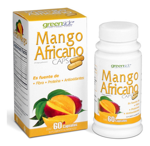 Imagen 1 de 1 de Suplemento en cápsulas Greenside  Naturista Mango Africano 60 caps Greenside sabor n/a en frasco de 30g
