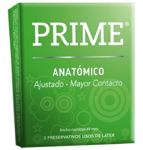 Preservativos Prime Anatómico - Caja X 3 Unidades - Fun*