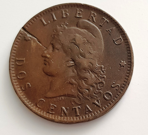 Moneda Argentina Dos Centavos 1891 Coleccion Bronce