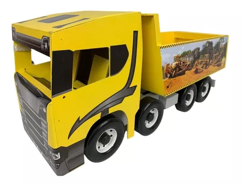 Caminhão Caçamba Grande 50 Cm Em Madeira - Bi-truck - Alf