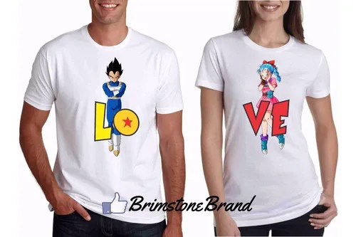 Playeras Pareja Dragon Ball Vegeta Bulma Env o Gratis