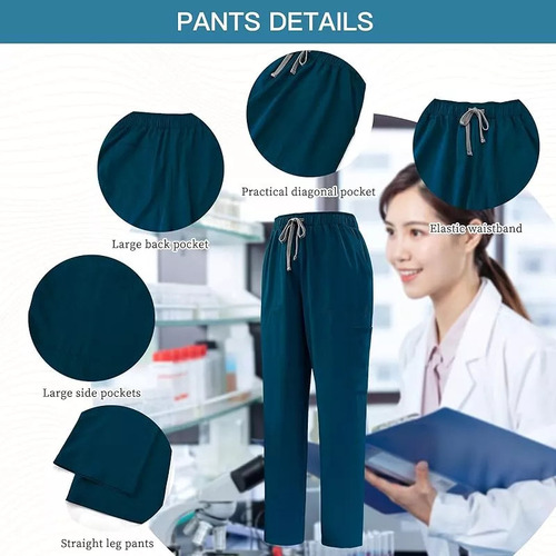 Pijama Quirúrgica Scrub Jogger Uniforme Antifluido Con Bolsa