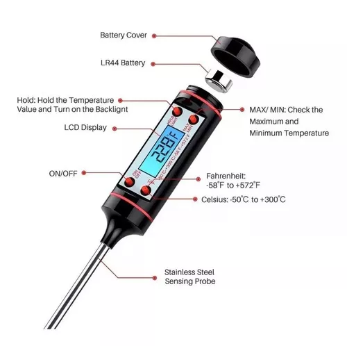Termometro De Cocina Termómetro Horno Termometro Cocina Digital Termometro  Para Carnes