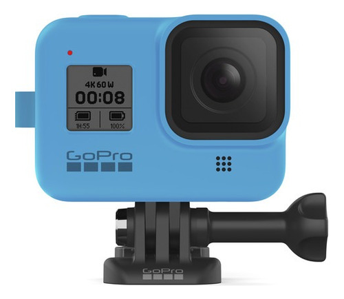 Funda Silicón + Cordón Ajustable Para Gopro Hero8 (bluebird)