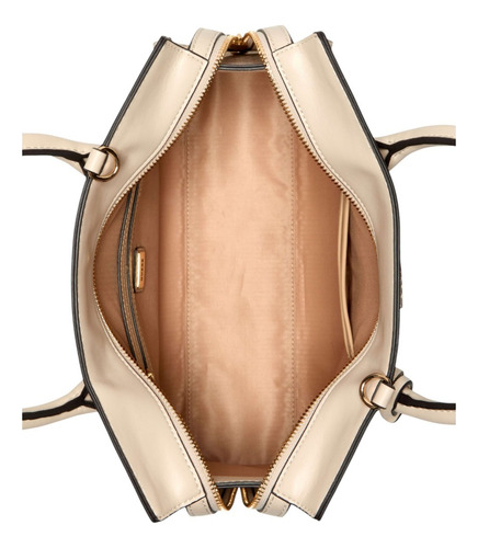 Bolsa Guess Factory Sg947506-san Acabado De Los Herrajes Níquel Color Marrón Claro Correa De Hombro Marrón Claro Diseño De La Tela Lisa