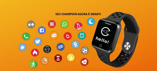 Imagem 7 de 9 de Relógio Champion Smartwatch Bluetooth 4.0 Rosé Preto