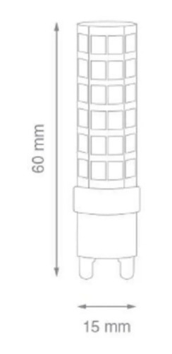 Imagen 2 de 5 de Lámpara Foco Bipin Luz Led G9 220v Sieteiluminacion