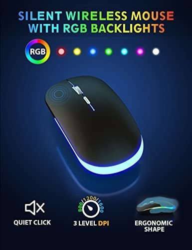 Teclado Y Ratón Inalámbricos Con Retroiluminación,