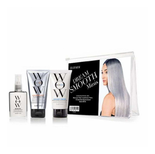 Color Wow Dream Smooth Minis, Kit De Viaje Incluye Champú, A