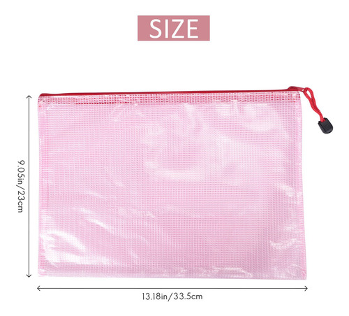 Bolsa De Malha Com Zíper De 16 Unidades, Bolsa De Documentos