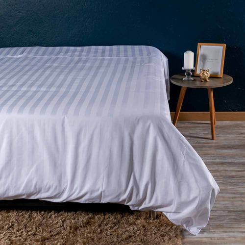 Cover Duvet - Funda Plumón 250 Hilos Sateen Stripe Blanco