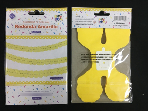 Imagen 2 de 6 de Guirnalda De Papel 360 Cm Decoracion Cotillon Varios Colores
