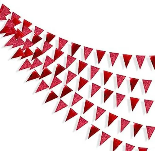 Banderines De Papel Metálico De Doble Cara Con Purpurina