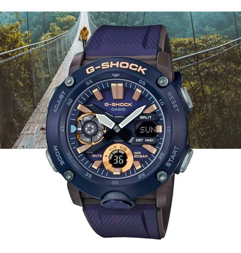 Relógio Casio G-shock Carbon Core Guard Ga-2000-2adr Azul