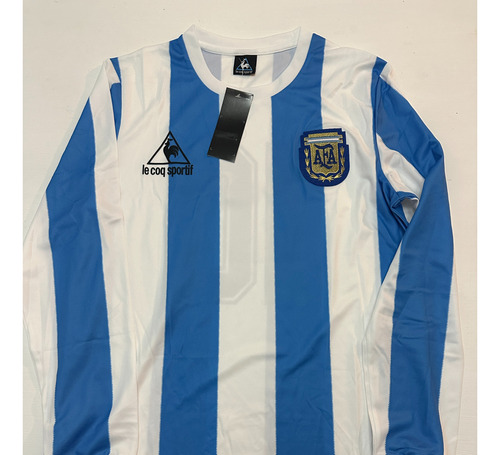 Jersey Argentina Retro 1986 Reedición Manga Larga Maradona