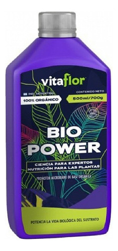 Fertilizante Vitaflor Bio Power 500ml Para Cultivo