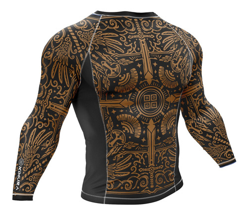 Imagem 2 de 4 de Rashguard Jiu Jitsu Luta Guerreiro Espartano Caveira Kimura