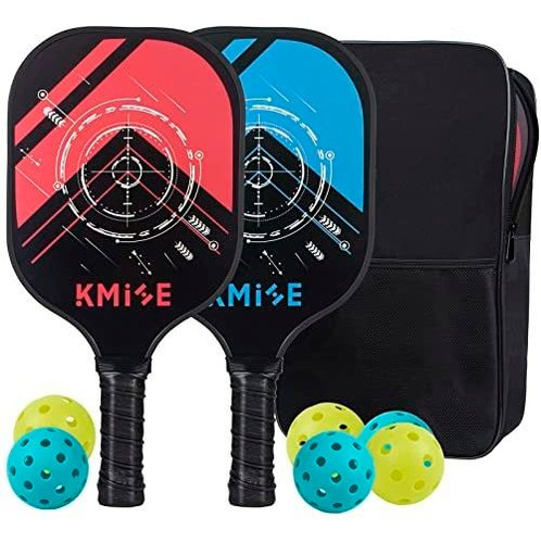 Juego De Paletas De Pickleball Kmise, Juego De 2 Raquetas De