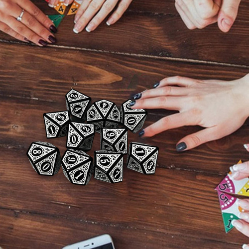 Juego De 10 Dados Poliédricos, Dados Acrílicos D10 Para