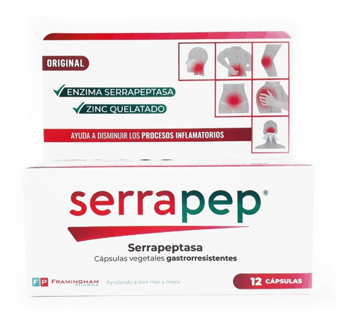 Pack X 3 Serrapep X 12 Cprs Anti Inflamatorio Serrapeptasa