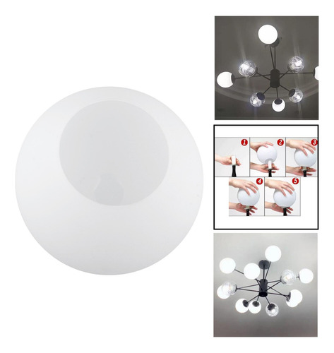 Abajur Globo De Vidro 2,56-2,76 Branco Leitoso D15cm