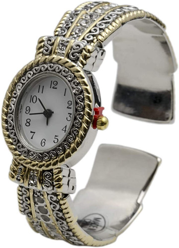 Metal Señoras Western Diseño Bangle/cuff Reloj Con Banda De 