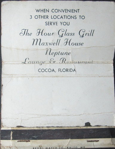 Carterita De Fósforos Años 50's De Mayfair Cafeteria (usa) (Usado)