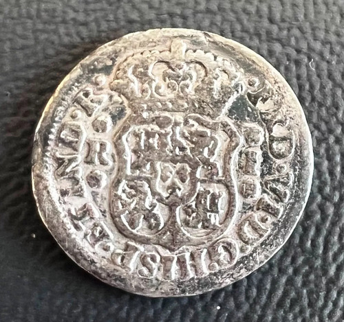 Moneda Columnaria Plata Original 1 Un Real 1748 Mexico Mo