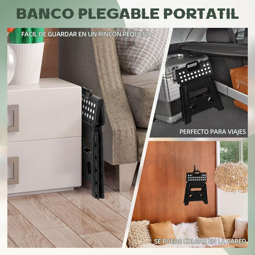 Banco Plegable, 13 Inch Taburete Plegable Portatil Banquitos