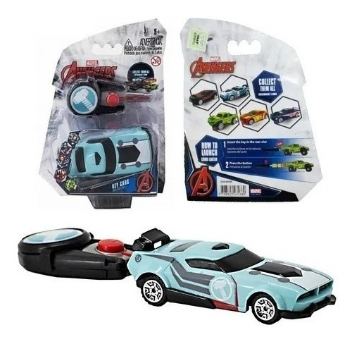 Avengers Auto Con Llave Pulsador Lanzador Key Cars Marvel