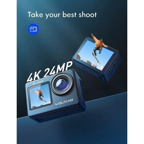 Camara Wolfang Ga200 Action Camera 4k 24mp Waterproof/bolso