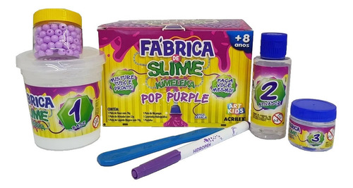 Fabrica De Slime Kimeleka Pop Purple Acrilex - Artkids