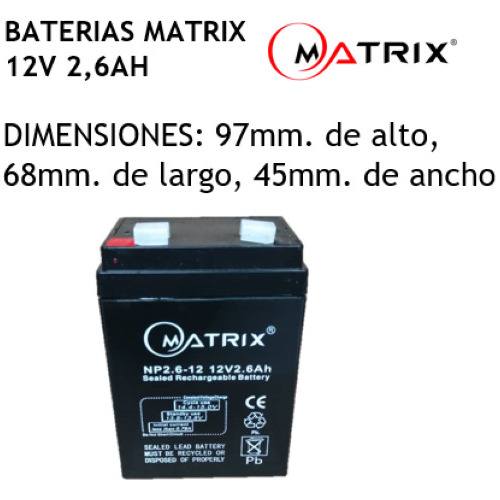 Bateria 12v 2.6ah 2,6ah Balanzas Equipos Medicos