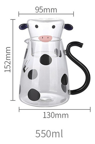 A Jarra De Cristal Con Forma De Vaca, Calentador De Té, *