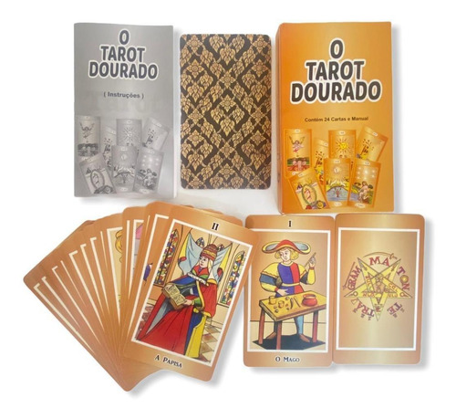 Baralho O Tarot Dourado Oráculo Deck 24 Cartas