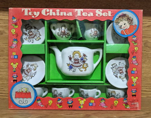 Toy China Tea Set 11 Piezas Juego De Te Porcelana Retro!