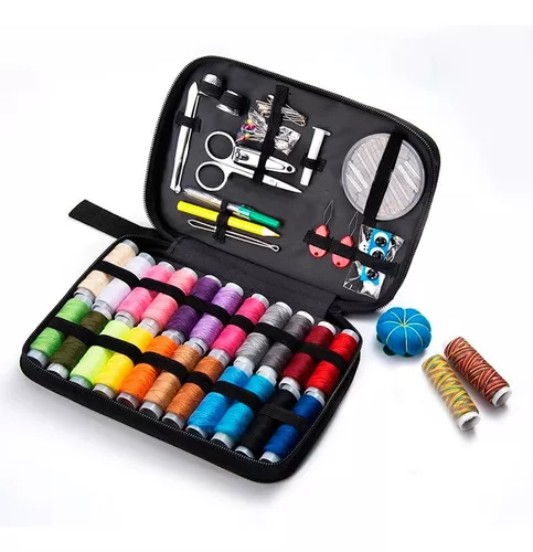 kit de costura para hilo de aguja maquina estuche coser accesorios agujas  hilos