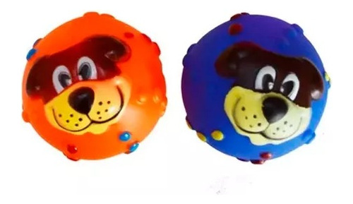 Set X2 Pelotas Mascotas Chifle Modelo Carita Perrito