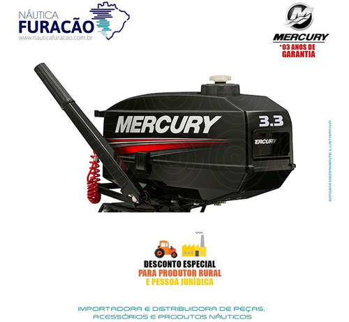 Motor De Popa Mercury 2 Tempos 3.3hp M Japao