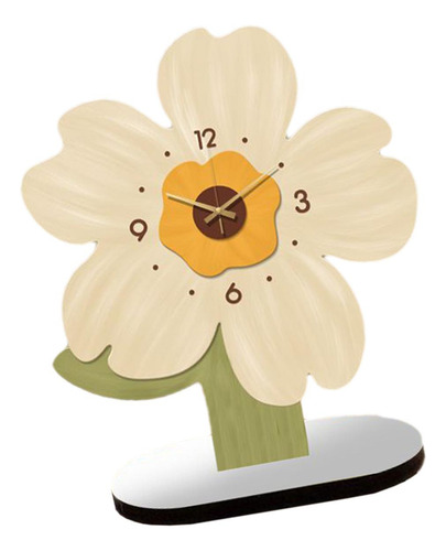 Reloj De Mesa Reloj Analógico Silencioso Decorativo Girasol