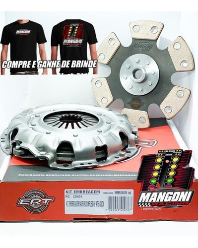Imagem 3 de 6 de Embreagem Cerâmica Ert Vw Ap 1200lbs Street 400cv + Brindes