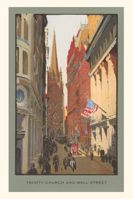 Libro Vintage Journal Painting Of Trinity Church, Wall St...