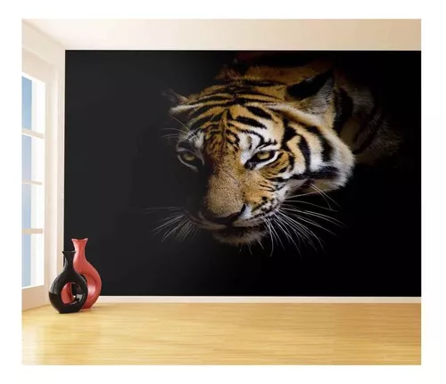 Adesivo De Parede Animais Tigre Paisagem 3d 1,90m² Anm201 no Shoptime