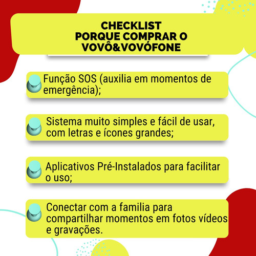 Smartphone Vovo&vovofone 32gb Tela 4 S.o.s Zap Face