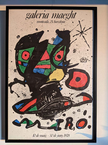 Litografía (póster/afiche) Joan Miró Original 1978 Sin Marco