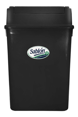 Bote De Basura 42l Negro Balancín Frontal